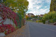 Colorful street in St. Sulpice, Switzerland
