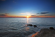 Sunset at Logas beach in Corfu