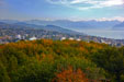 Lausanne and Lake Geneva view from Parc de Sauvabelin