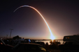 3mins exposure of Space Shuttle Discovery taking off for the last night launch in the program history